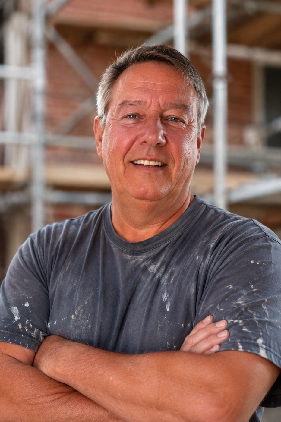 Marco, D.W. Painting, on a Waiheke Island job site.